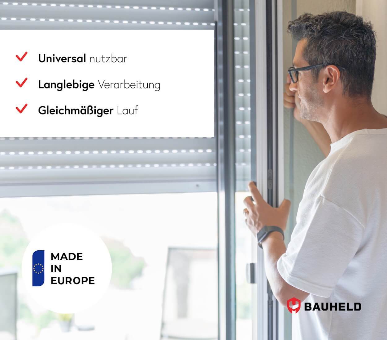 BAUHELD Rollladenprofil Einlauftrichter Rollladen Universal, Optimale Rolladenführung, 2-tlg., An jeder Führungsschiene einsetzbar, gleichmäßiger Lauf – Bild 4 von 5