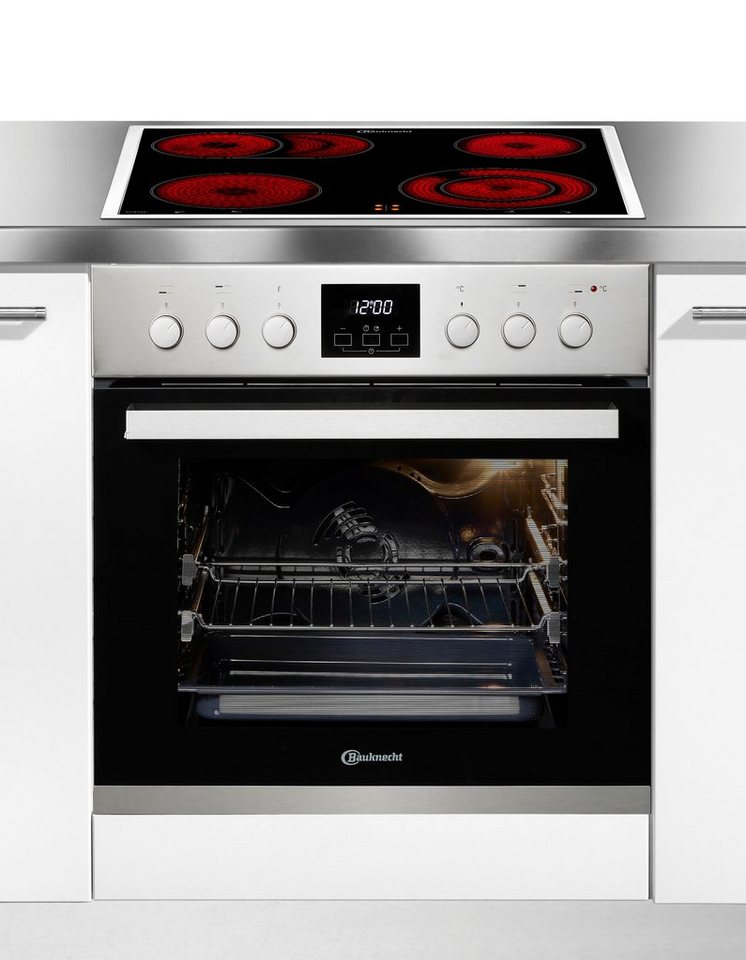 BAUKNECHT Elektro-Herd-Set Heko Lambada, mit 2-fach-Teleskopauszug, Hydrolyse, PowerHeißluft – Kochen, Backen und Braten ganz ohne Vorheizen – Bild 2 von 5