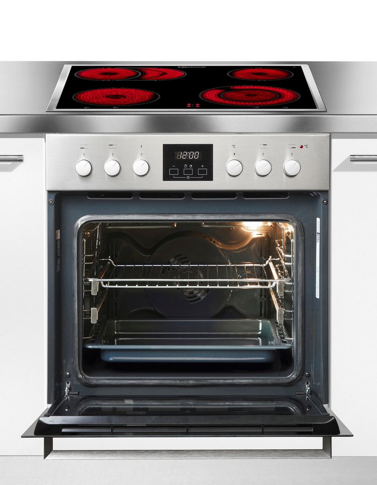 BAUKNECHT Elektro-Herd-Set Heko Lambada, mit 2-fach-Teleskopauszug, Hydrolyse, PowerHeißluft – Kochen, Backen und Braten ganz ohne Vorheizen – Bild 5 von 5