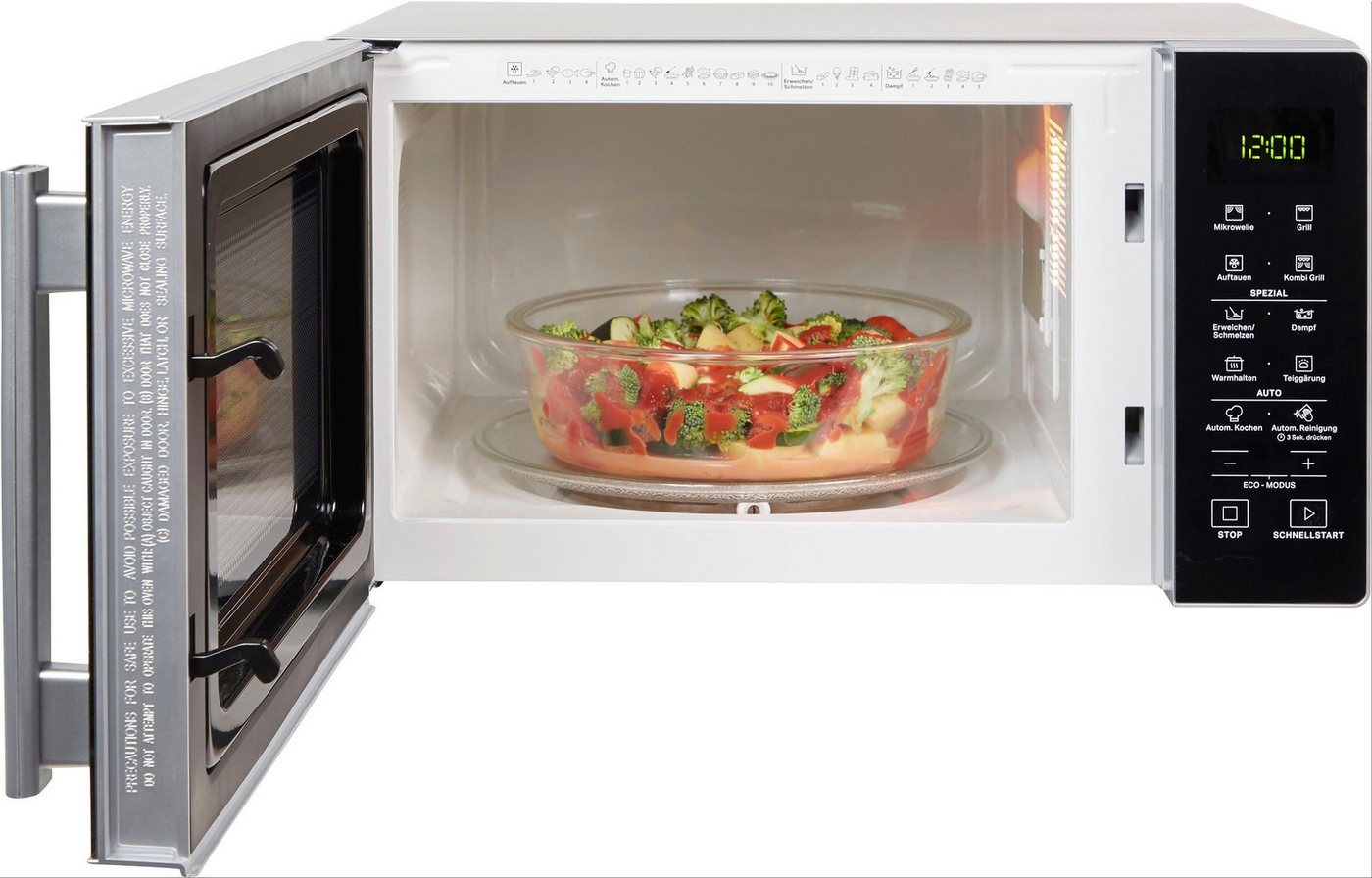BAUKNECHT Mikrowelle MW 254 SM, Grill, 25 l, Mit Dampfgarfunktion, Grill und Automatikprogrammen – Bild 3 von 5