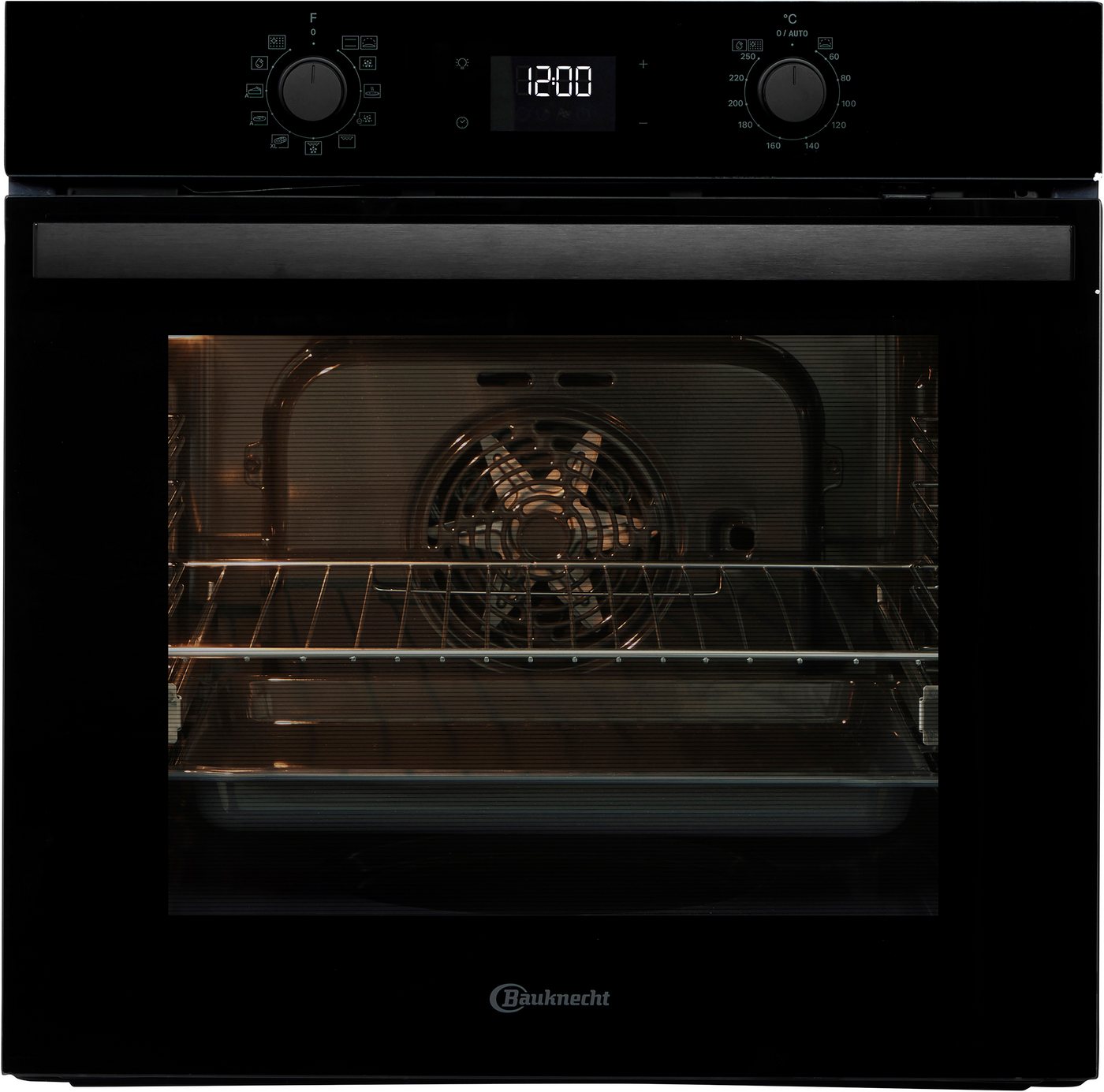 BAUKNECHT Pyrolyse Backofen BBA285PU1ZK, mit 1-fach-Teleskopauszug, Pyrolyse-Selbstreinigung, Easy Grill - einfaches Grillen im Backofen, Pizzafunktion – Bild 5 von 5