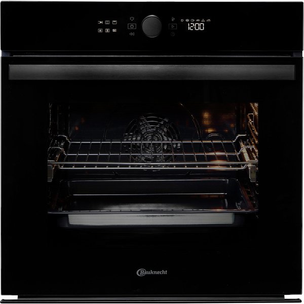 BAUKNECHT Pyrolyse Backofen BBI4S8PM1SK, mit 1-fach-Teleskopauszug, Pyrolyse-Selbstreinigung, Restaurant-Pizza daheim: 310°C Pizza-Funktion