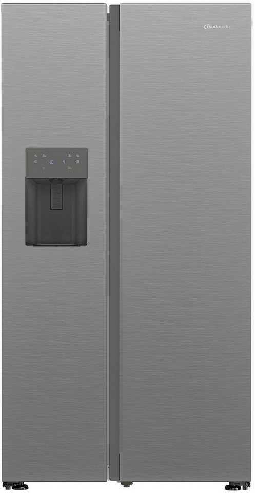 BAUKNECHT Side-by-Side SBS IW D90 Pearl, 179 cm hoch, 91 cm breit, Wasser- und Eiswürfelspender – Wasser, Crushed Eis & Eis jederzeit – Bild 2 von 5