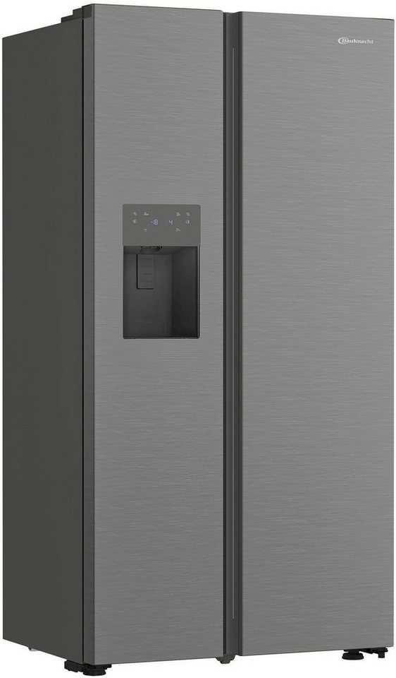 BAUKNECHT Side-by-Side SBS IW D90 Pearl, 179 cm hoch, 91 cm breit, Wasser- und Eiswürfelspender – Wasser, Crushed Eis & Eis jederzeit – Bild 5 von 5