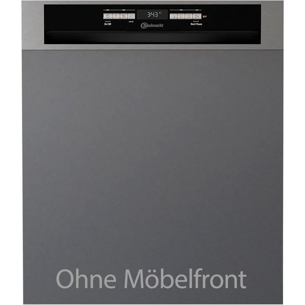 BAUKNECHT teilintegrierbarer Geschirrspüler B6B D841A X, 14 Maßgedecke, Innenbeleuchtung, PowerClean, Besteckschublade