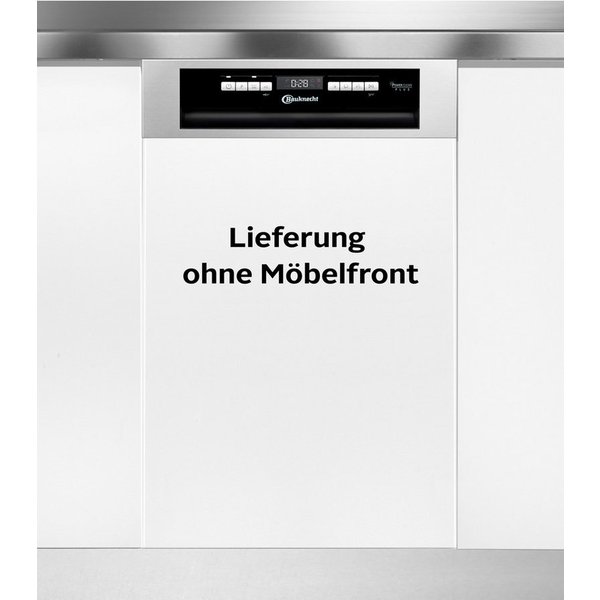 BAUKNECHT teilintegrierbarer Geschirrspüler BK6PB10BS7A0, 10 Maßgedecke, PowerClean Hochdruckdüsen – reinigt hartnäckigste Verschmutzungen