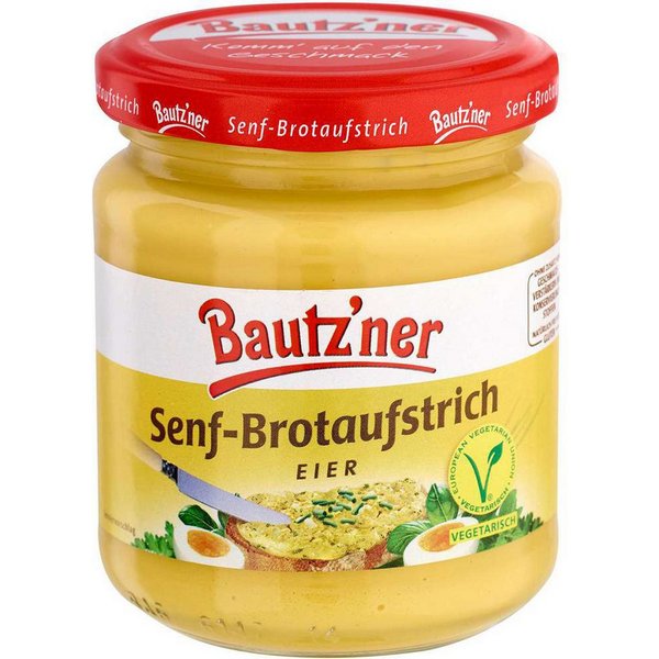 Bautz'ner Saucen, Bautzner Senf Brotaufstrich mit Ei cremig mild und ausgewogen 200ml