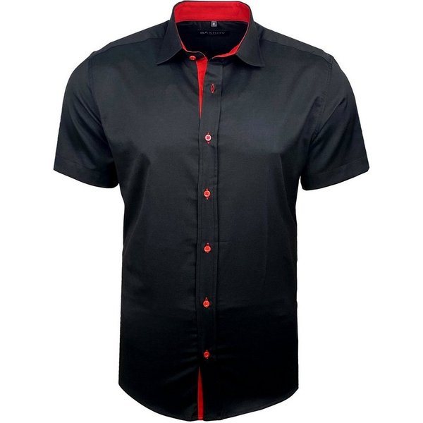 Baxboy Langarmhemd Kurzarmhemd Herren Hemd Bügelleichtes Slim Fit Kentkragen Uni B-455