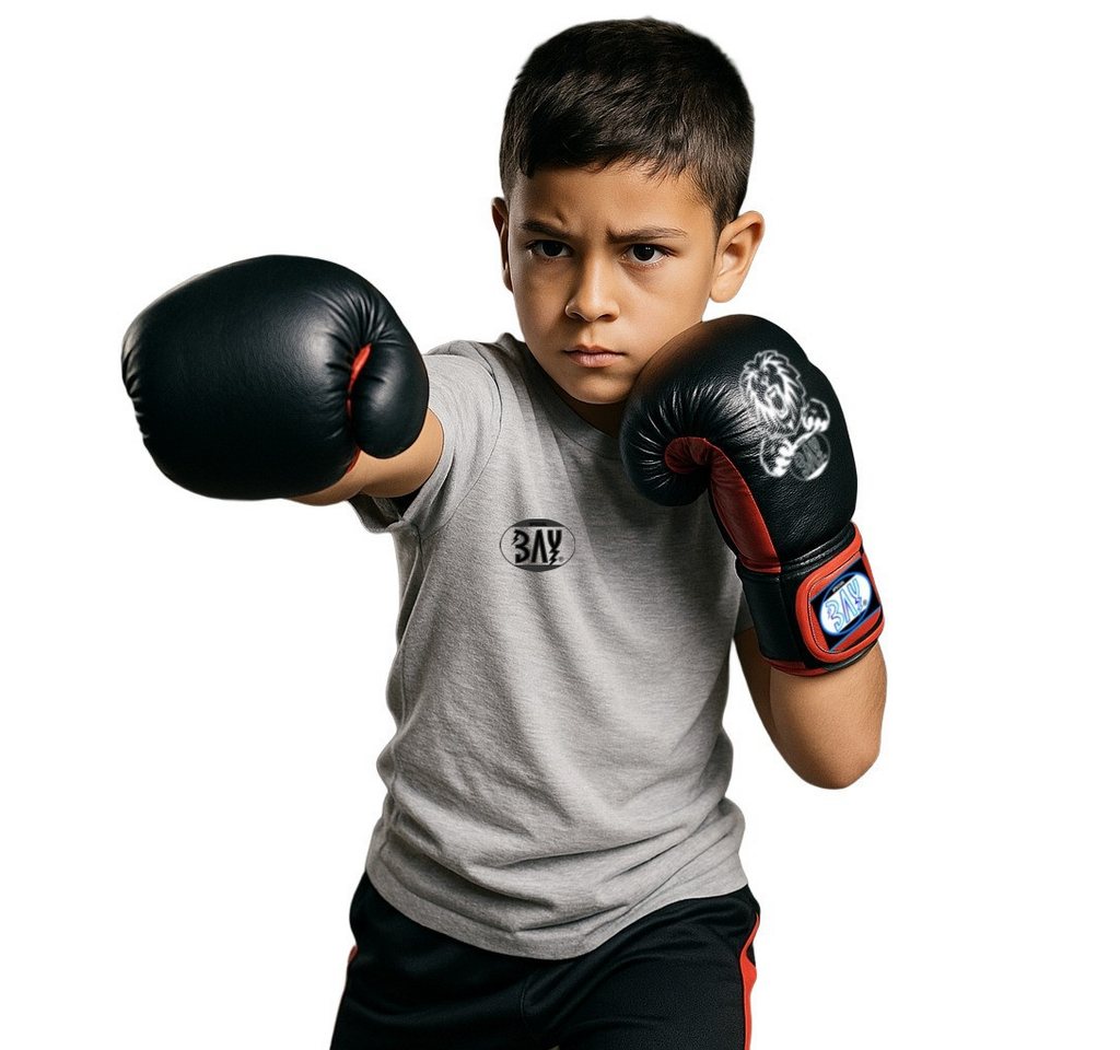 BAY-Sports Boxhandschuhe Leon Kinderboxhandschuhe 2, 4, 6, 8, 10 Unzen UZ, Kids Boxen Kickboxen (Süßer Löwe, 1 Paar), Qualität für Ihre Kinder, Anatomische Pass – Bild 3 von 5