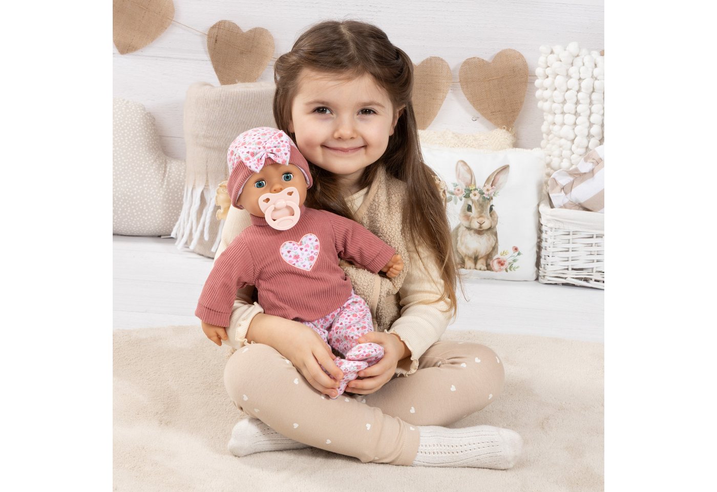 Bayer Babypuppe First Words 38 cm rosa – Bild 4 von 5