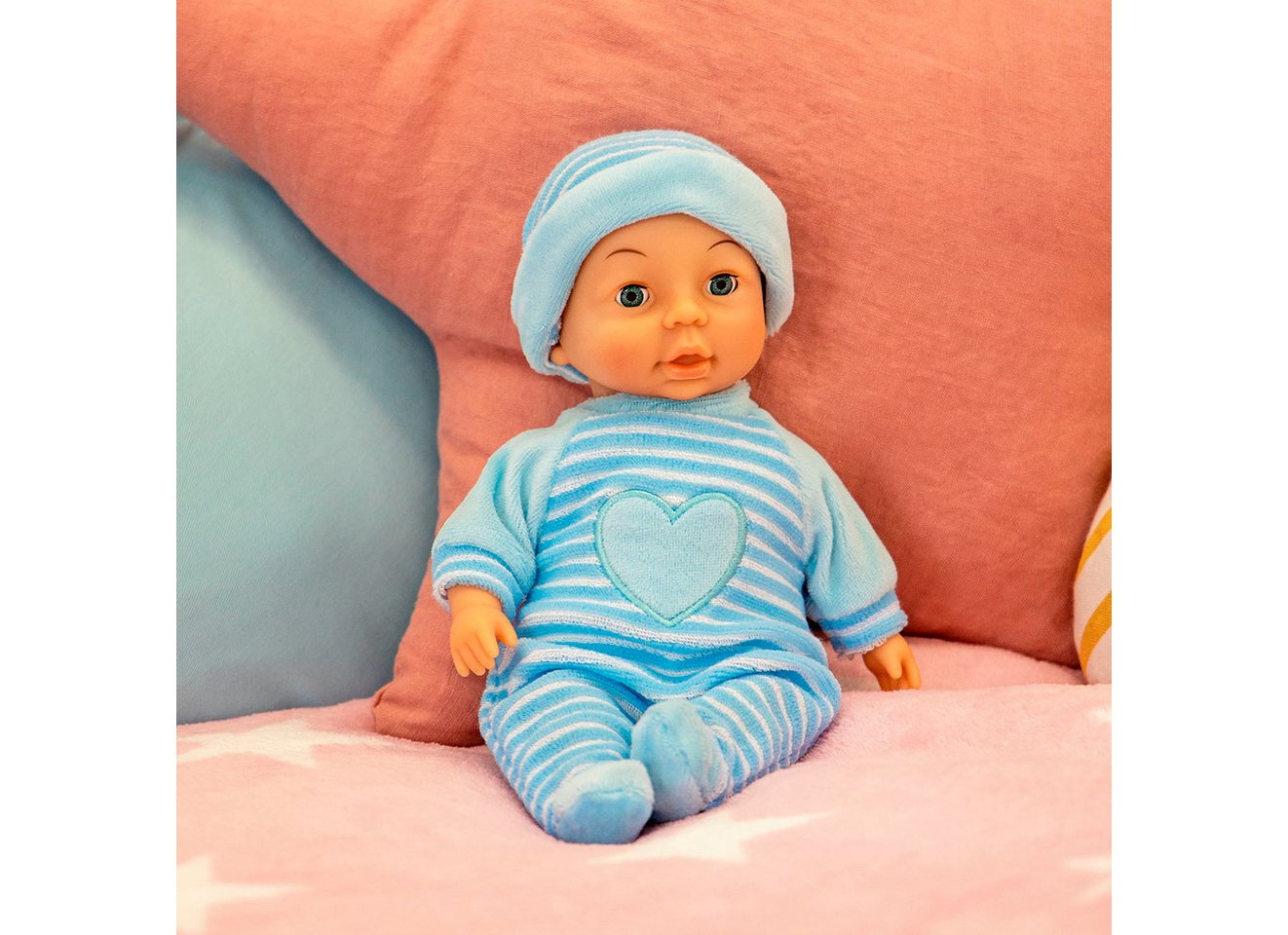 Bayer Babypuppe My First Baby, 28 cm blau – Bild 4 von 5