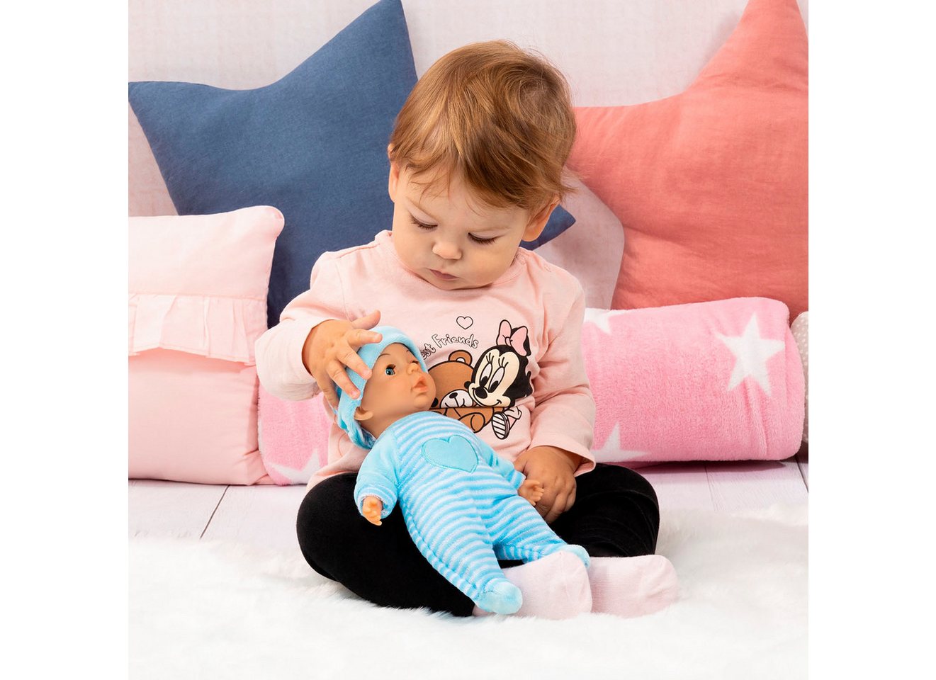 Bayer Babypuppe My First Baby, 28 cm blau – Bild 5 von 5