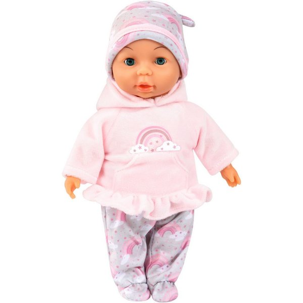 Bayer Babypuppe My First Baby, Regenbogen-Outfit, mit Schlafaugen