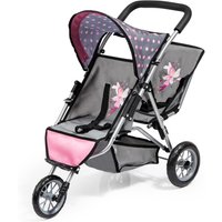 BAYER DESIGN Zwillings-Jogger Duo (grau/Punkte)