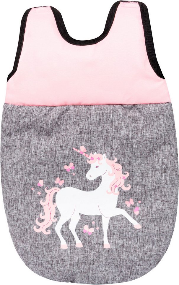 Bayer Puppenwagen Mega grau/rosa, (Set), mit Reisebett, Schlafsack, Wickeltasche und Zubehör – Bild 4 von 5
