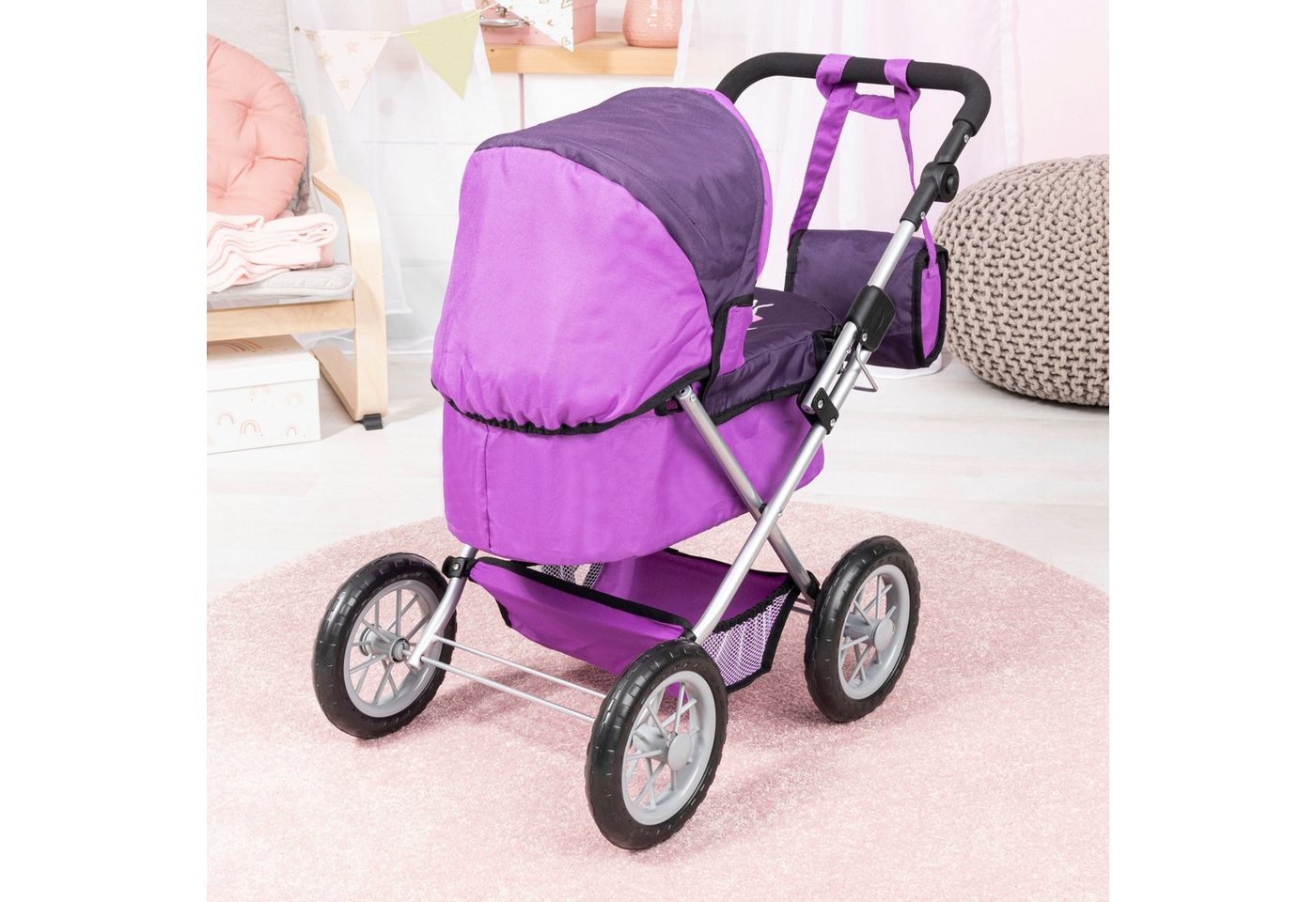 Bayer Puppenwagen Trendy, mit Wickeltasche – Bild 4 von 5