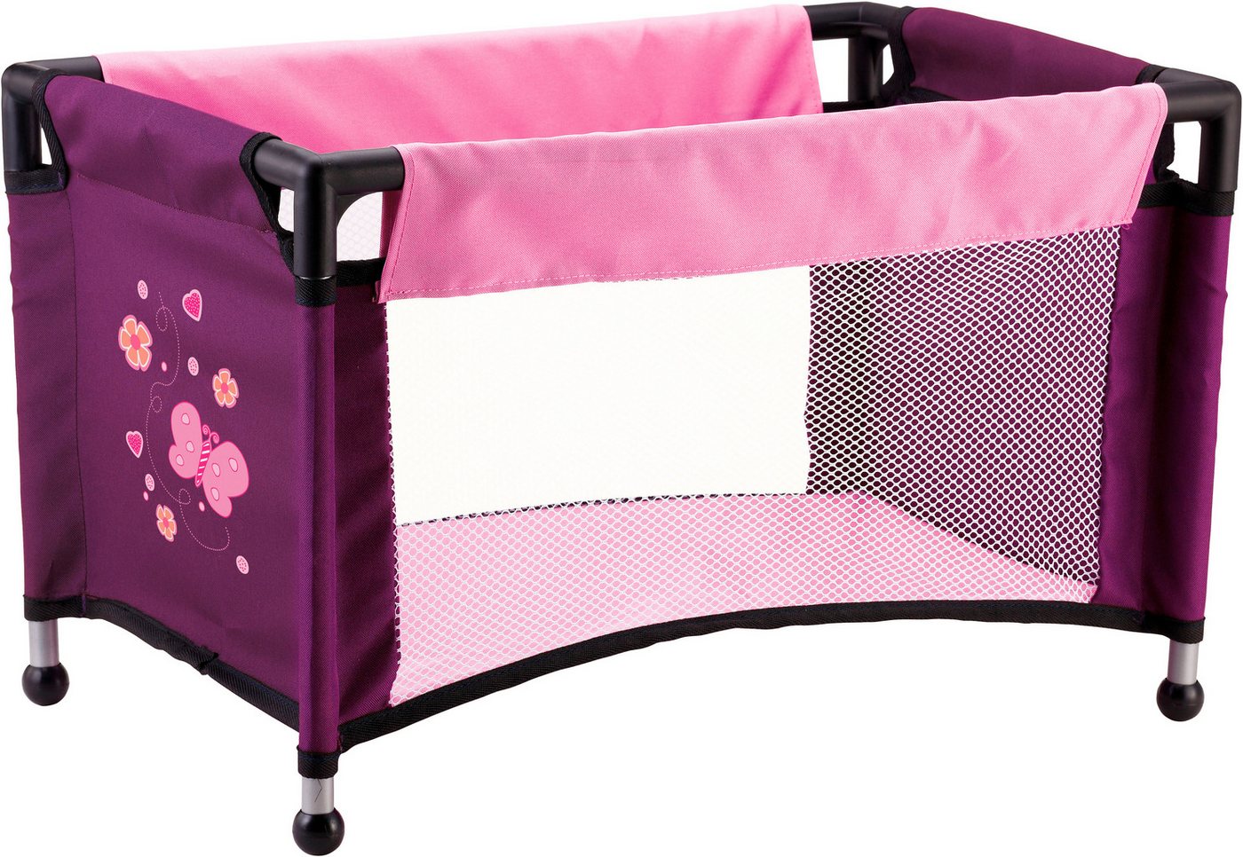 Bayer Puppenwagen Trendy, (3-tlg), inklusive Puppen-Reisebett und Umhängetasche – Bild 4 von 5