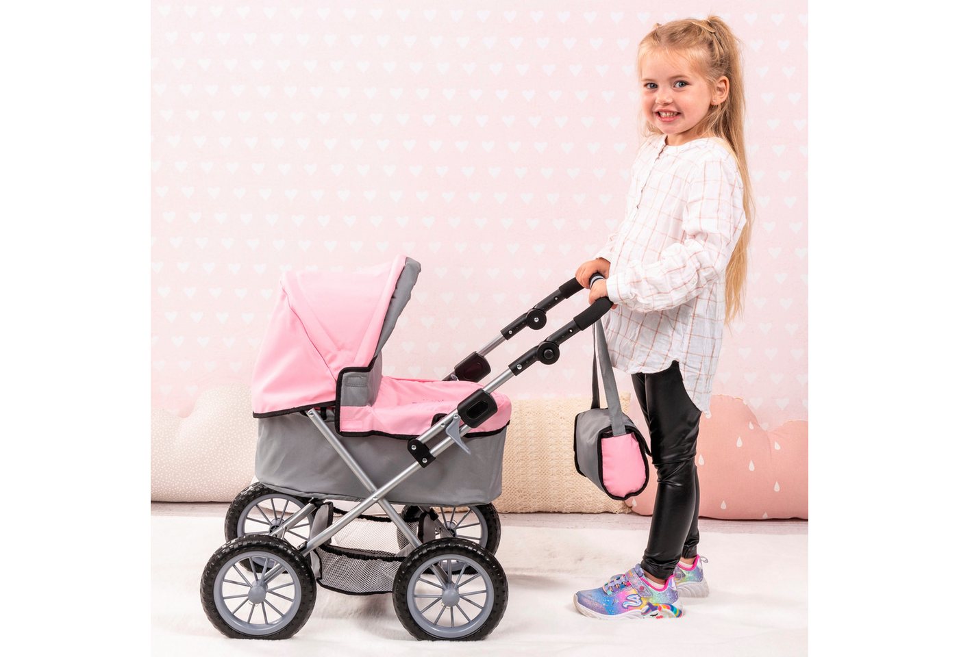 Bayer Puppenwagen Trendy, mit Wickeltasche – Bild 5 von 5