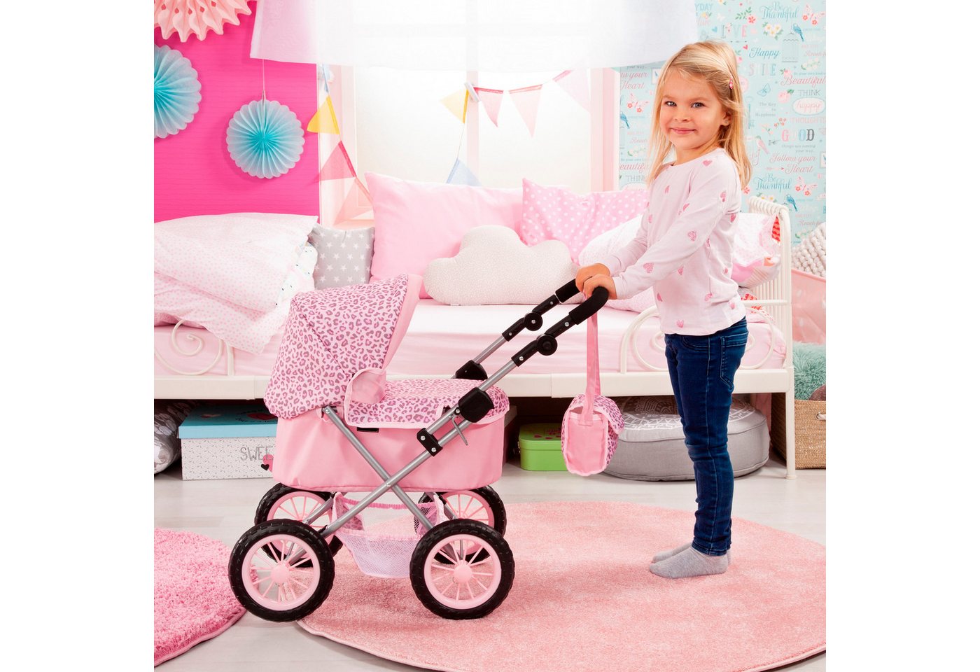 Bayer Puppenwagen Trendy, mit Wickeltasche – Bild 5 von 5