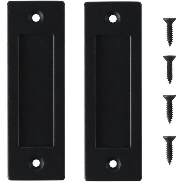 BAYLI Möbelgriff 2er Set - Schiebetürmuschel [schwarz-matt] - 150 mm Muschelgriff -