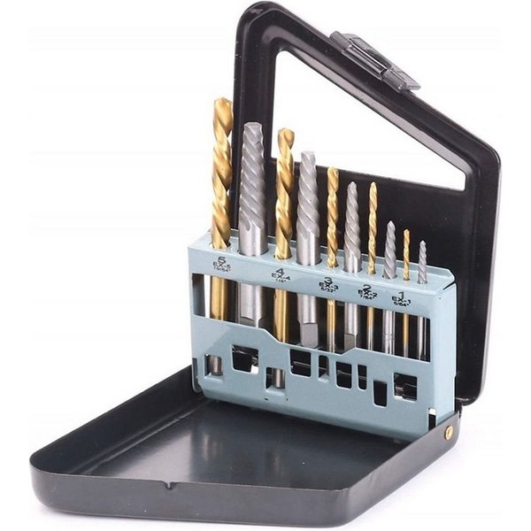 BAYLI Multitool Beschädigte Schraubenausdreher Satz 10-tlg., Speed Out Linksausdreher