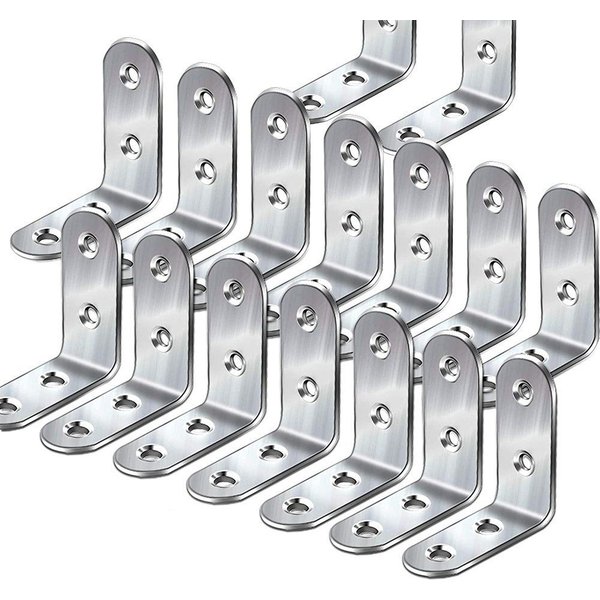 BAYLI Regal 30 Stück Winkelverbinder 40x40 mm, L-förmige Holzverbinder, 90 Grad