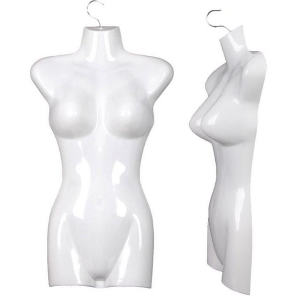 BAYLI Schneiderbüste 2er Set Torso Weiblich - 66 cm Damentorso aus Kunststoff - Oberkörper