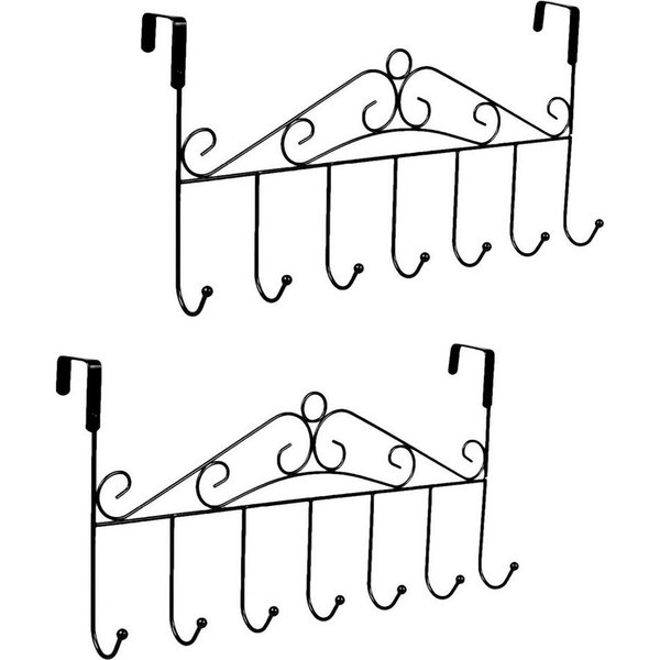 BAYLI Türgarderobe 2er Set 42,5cm Türgarderobe Metall für Montage über der Tür, Kleiderh