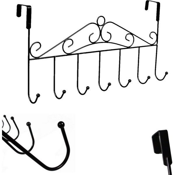 BAYLI Türgarderobe 42,5cm Türgarderobe mit 7 Haken Kleiderhaken Türhakenleiste Garderoben