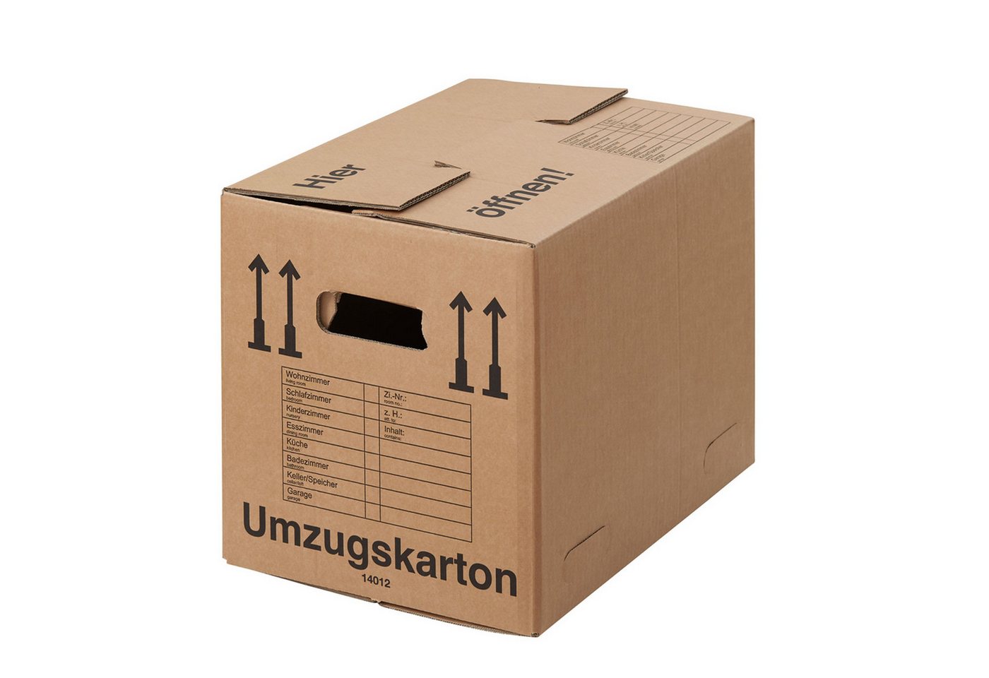 BB-Verpackungen Umzugskarton COMPACT, 2-wellig, 40 kg Traglast, 500 mm x 350 mm x 370 mm, 10 Stück – Bild 2 von 5