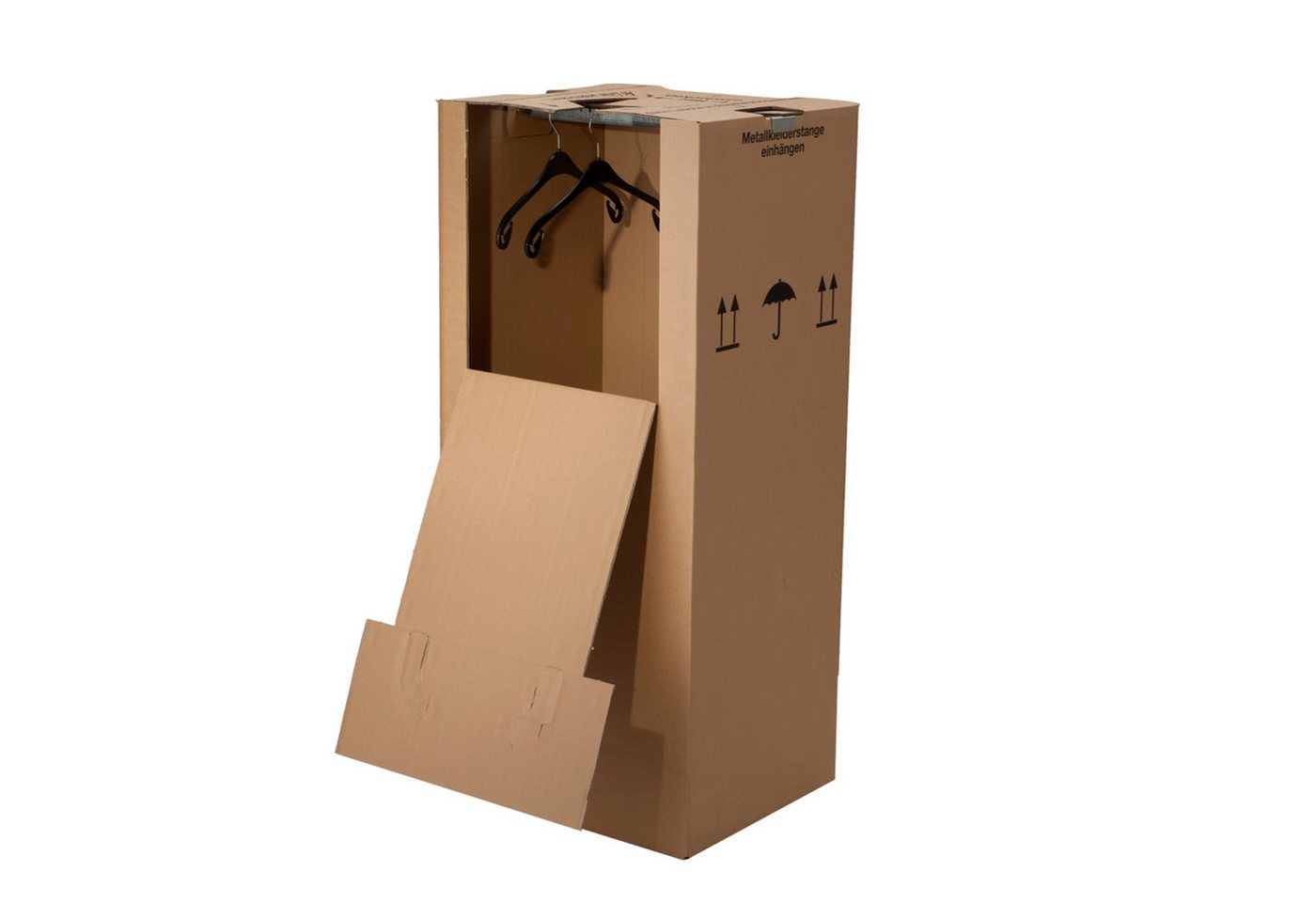 BB-Verpackungen Umzugskarton Kleiderbox, 2-wellig, 40kg Traglast, 600 mm x 510 mm x 1350 mm – Bild 3 von 5