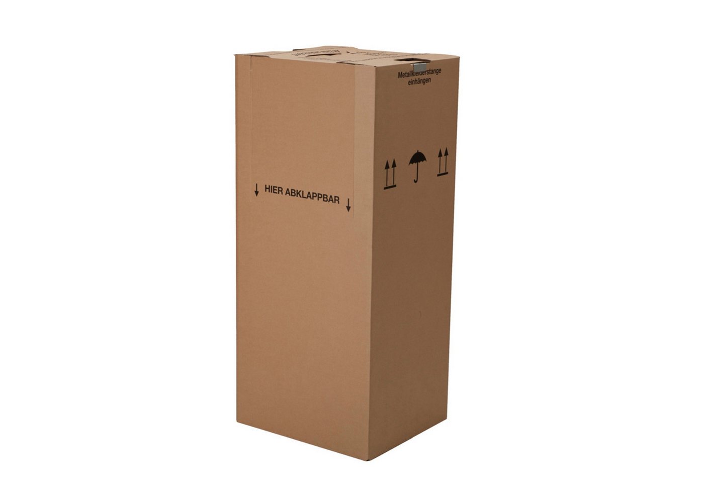 BB-Verpackungen Umzugskarton Kleiderbox, 2-wellig, 40kg Traglast, 600 mm x 510 mm x 1350 mm – Bild 4 von 5