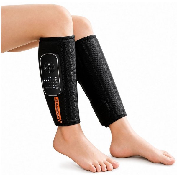 BBG Massagegerät Wadenmassagegerät 2er-Set mit Wärme, Luftkompression und Vibration, 5 Intensitätsstufen, 3 Temperaturstufen, LCD-Display, kabellos, für Waden u