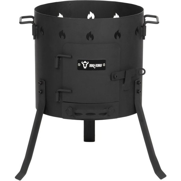BBQ-Toro Feuerstelle Kazan Ofen Ø 35 cm, Gulaschkessel, Feuerkessel, Outdoor Ofen, Utschak, (1-St), Seitliche Griffe zum Transport