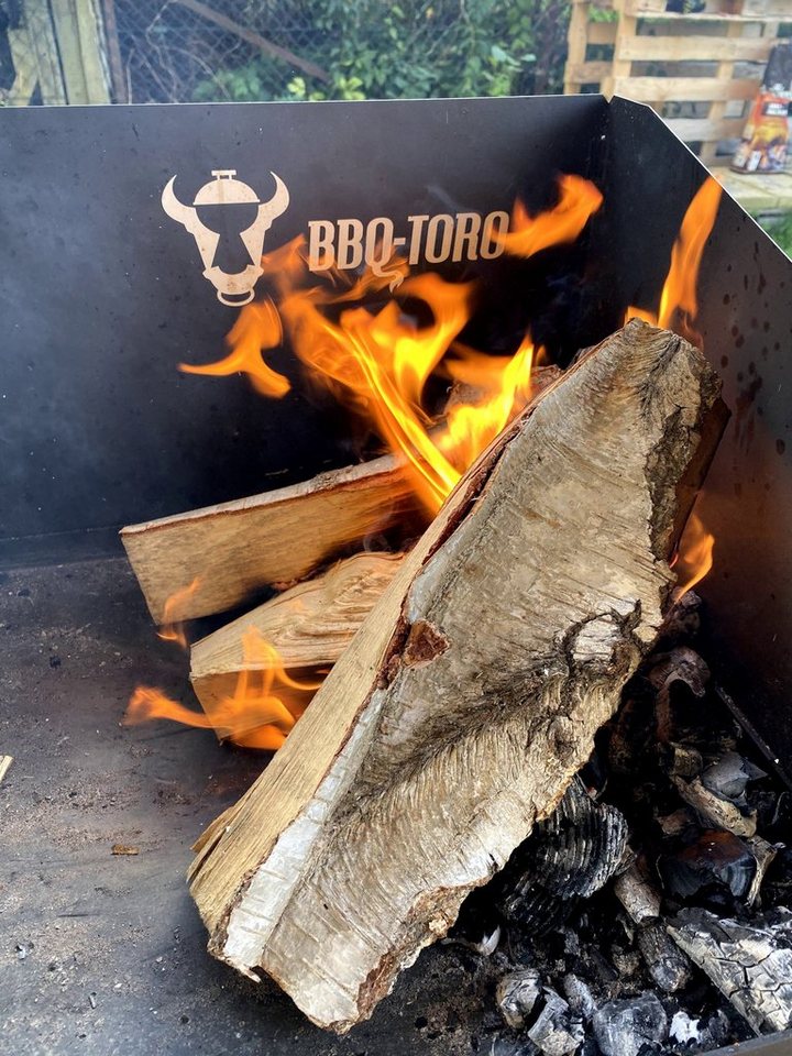 BBQ-Toro Feuertisch Dutch Oven Tisch, mit Windschutz, 75 x 40 cm, Grilltisch, Stahltisch – Bild 3 von 5