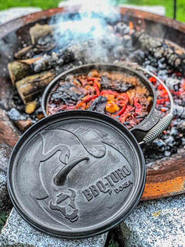BBQ-Toro Grilltopf Dutch Oven DO18A, 19,0 L Alpha Gusseisen Kochtopf, Gusstopf, Gusseisen (3-tlg) – Bild 2 von 5