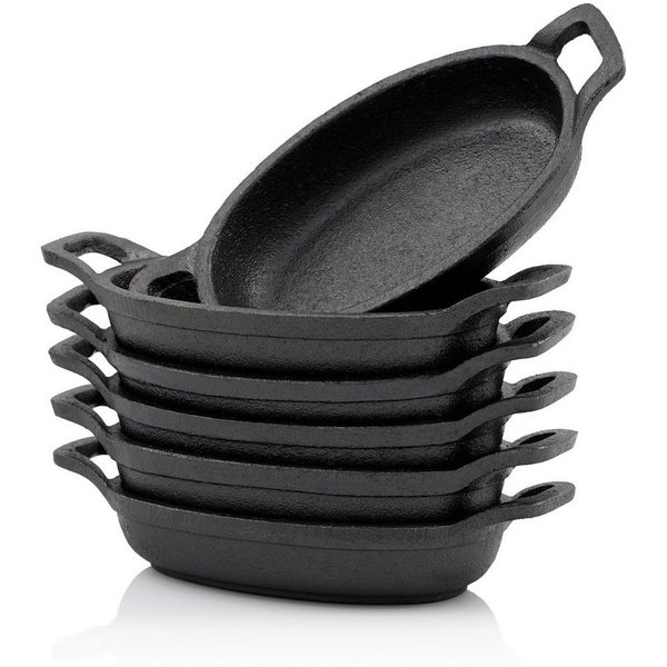 BBQ-Toro Servierpfanne Servierpfännchen Set (6-er Pack), Gusseisen Grillpfannen, Gusseisen (Set)