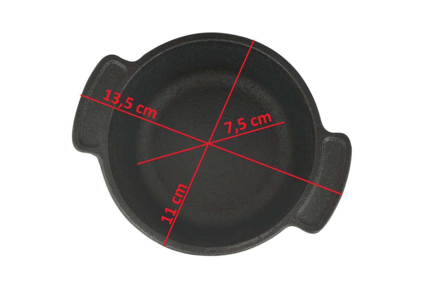 BBQ-Toro Serviertopf Serviertöpfe Set (6-er Pack) Ø 11 cm Gusseisen Mini Gusstopf, Gusseisen – Bild 2 von 5