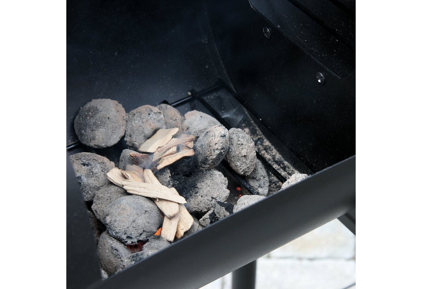 BBQ-Toro Smoker BBQ Smoker Grill, Holzkohle Grillwagen, Barbecue Holzkohlegrill mit Fe – Bild 3 von 5
