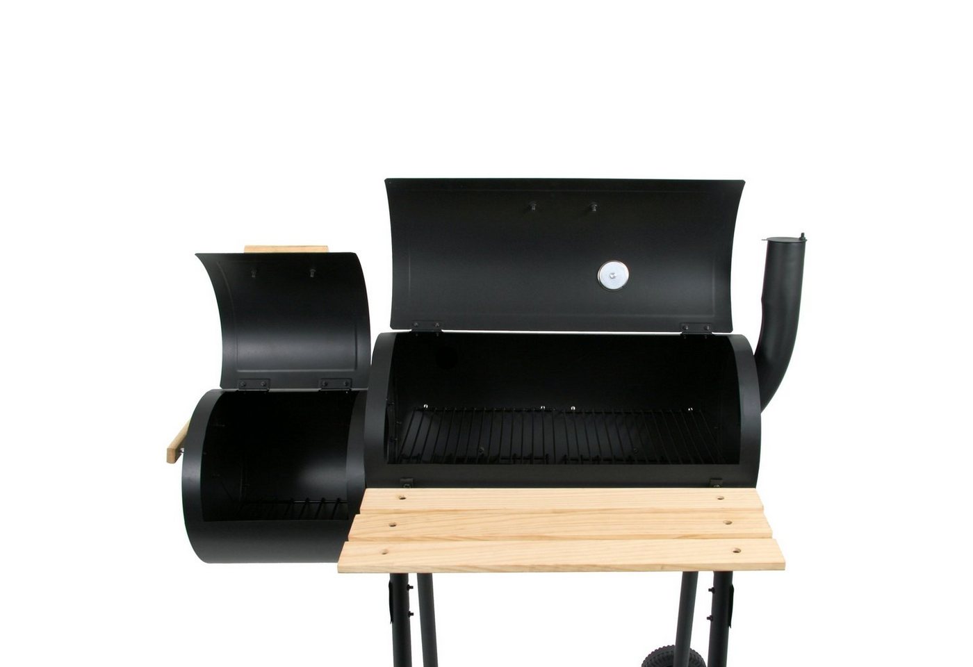 BBQ-Toro Smoker BBQ Smoker Grill, Holzkohle Grillwagen, Barbecue Holzkohlegrill mit Fe – Bild 4 von 5