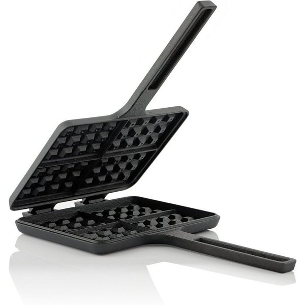 BBQ-Toro Waffeleisen Waffeleisen, Waffelmaker, Sandwicheisen, rechteckige Doppelform aus Gu