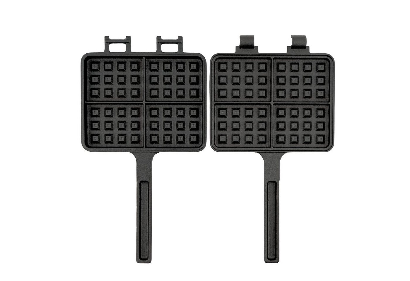 BBQ-Toro Waffeleisen Waffeleisen, Waffelmaker, Sandwicheisen, rechteckige Doppelform aus Gu – Bild 4 von 5