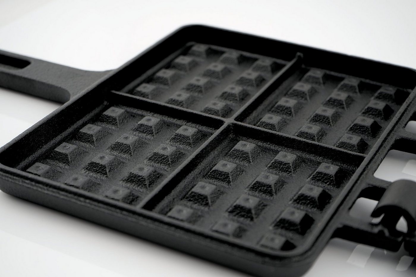 BBQ-Toro Waffeleisen Waffeleisen, Waffelmaker, Sandwicheisen, rechteckige Doppelform aus Gu – Bild 5 von 5