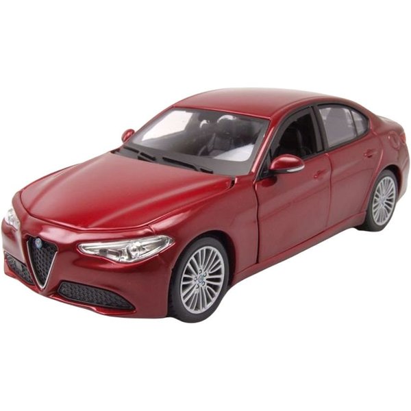 Bburago Modellauto Alfa Romeo Giulia 2016 rot metallic, Maßstab 1:24