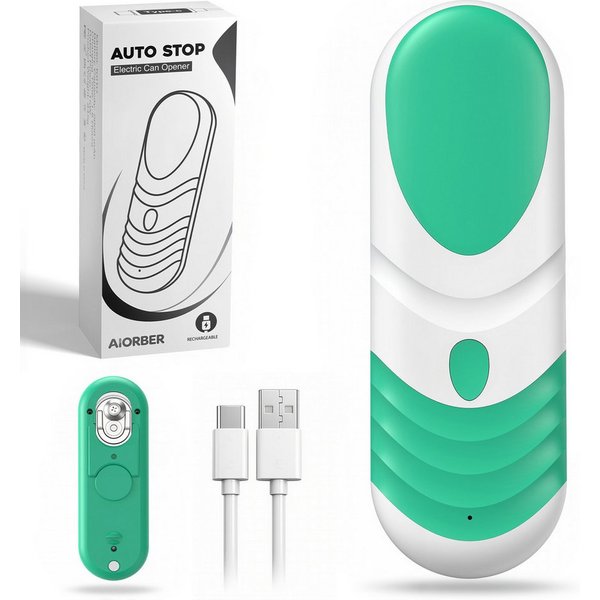 BBWL Elektrischer Dosenöffner freihändig, USB-C wiederaufladbar, für runde/ovale/eckige Dosen, sicher & hygienisch, automatische Abschaltung