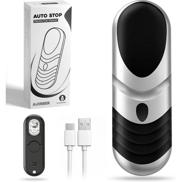 BBWL Elektrischer Dosenöffner freihändig, USB-C wiederaufladbar, für runde/ovale/eckige Dosen, sicher & hygienisch, automatische Abschaltung