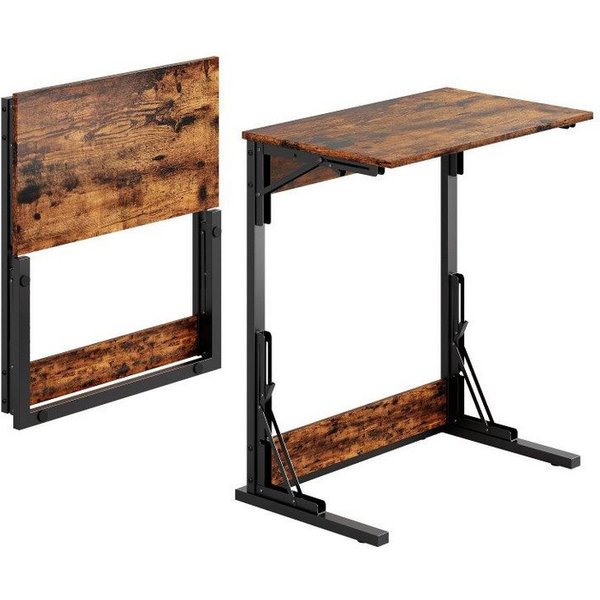 BBWL Klapptisch 1er-Set/2er-Set C-förmiger Beistelltisch klappbar mit Metallrahmen (2-St), verstellbaren Füßen, TV-Tablett für Sofa und Bett 60x37x71 cm