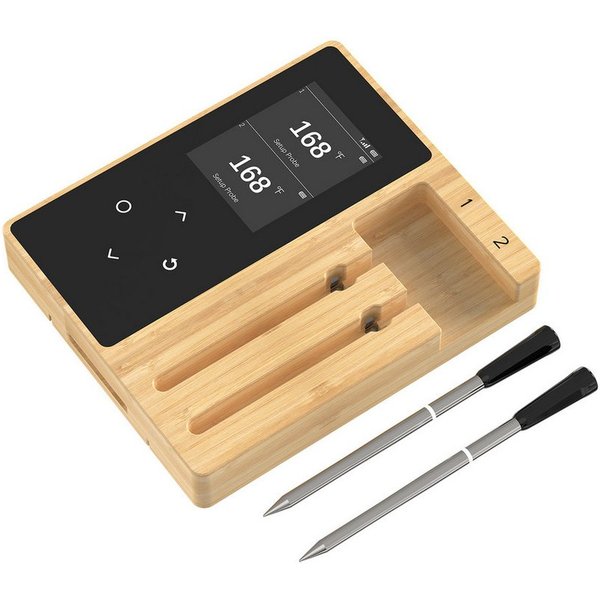 BBWL Kochthermometer Bluetooth Bratenthermometer Schnellladung Lebensmittelecht, 2-tlg., 304 Edelstahl Keramik Wasserdicht Grill Küche