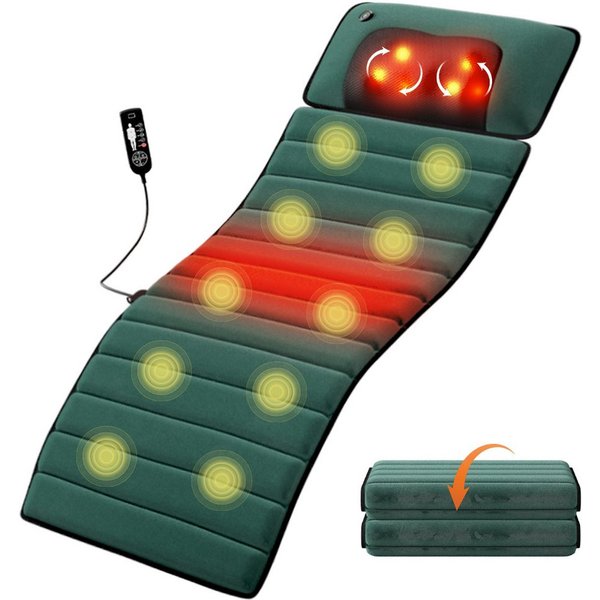 BBWL Massagematte für Schultern, Nacken, Rücken & Hüfte mit Memory-Schaum, Wärmefunktion und ergonomischem Design