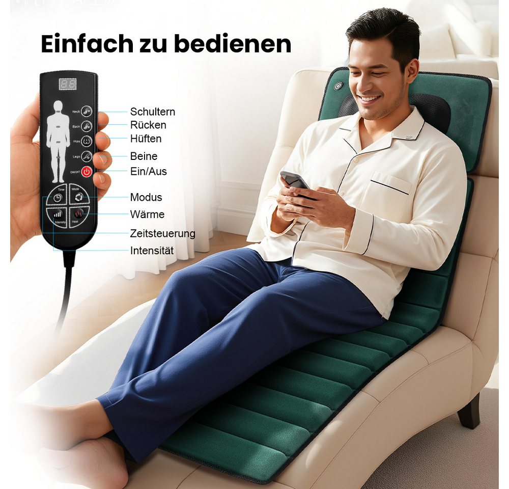 BBWL Massagematte für Schultern, Nacken, Rücken & Hüfte mit Memory-Schaum, Wärmefunktion und ergonomischem Design – Bild 2 von 5
